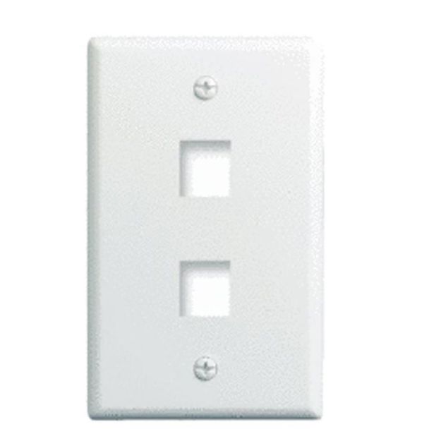 Picture of On-Q Single-Gang 2 Port Wall Plate (white, 10 pk)