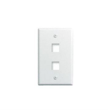 Picture of On-Q Single-Gang 2 Port Wall Plate (white, 25 pk)