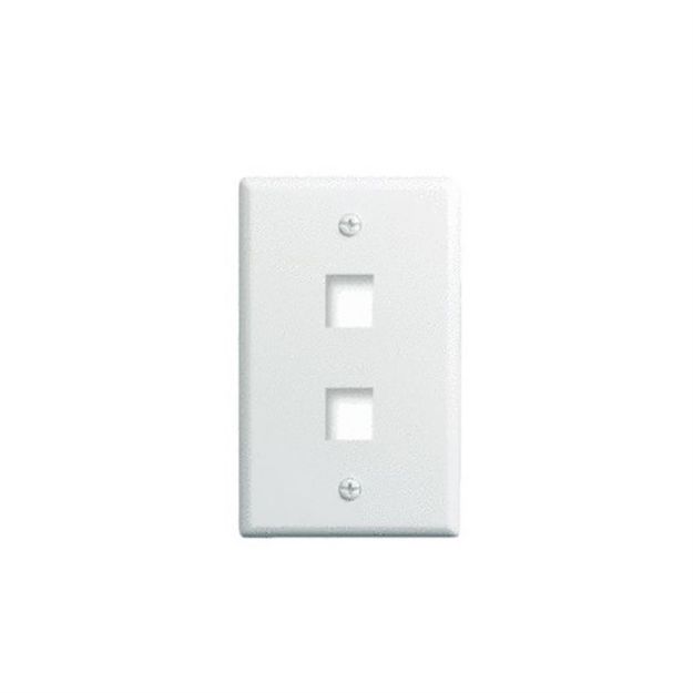 Picture of On-Q Single-Gang 2 Port Wall Plate (white, 25 pk)