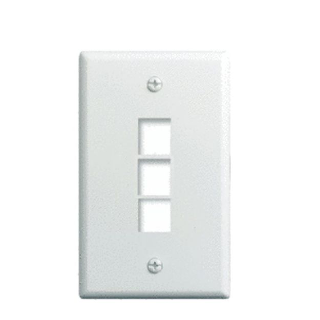 Picture of On-Q Single-Gang 3-Port Wall Plate (white, 10 pk)