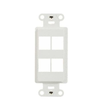 Picture of On-Q 4 Port Decorator Outlet Strap (white)