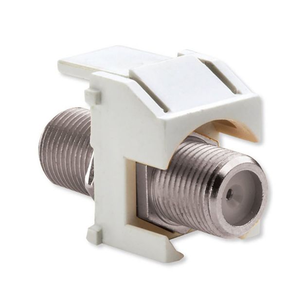 Picture of On-Q 3GHz Recessed F-Connector Keystone Insert (white, 10 pk