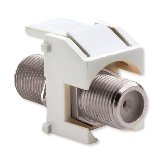 Picture of On-Q 3GHz Recessed F-Connector Keystone Insert (white)