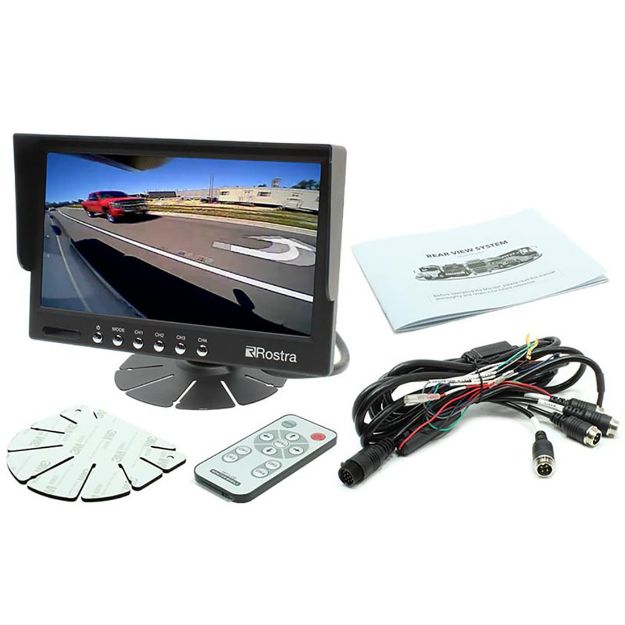 Picture of Rostra 7” Quad Input Monitor with Surface-Mount Pedestal