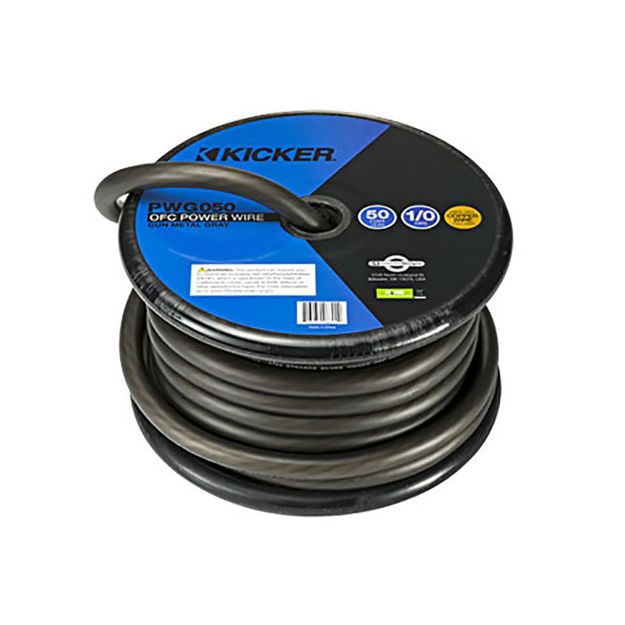 Picture of KICKER Power Wire, Spool, Gray, 1/0ga, 50ft; RoHS Compliant