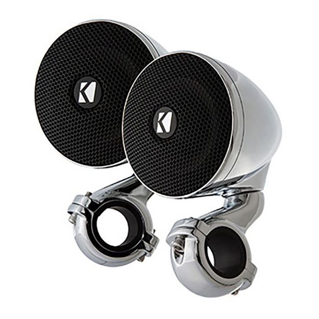 Picture of KICKER PSM 3" Powersports Enclosed Mini-Speakers (Pair, Chrome)