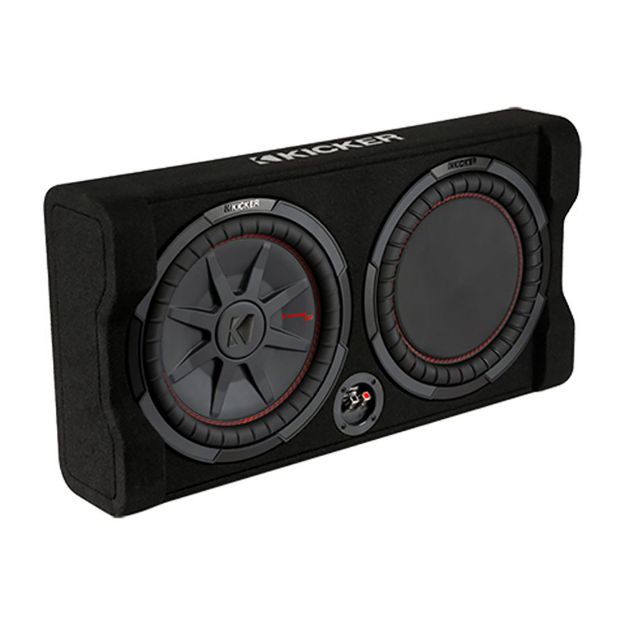 Picture of KICKER TRTP122 12” Thin Down-Firing Subwoofer & Passive Radiator Enclosure 2-Ohm 500w