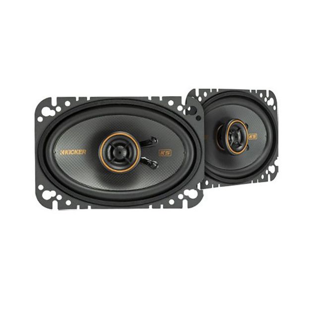 Picture of KICKER KS-Series 4"x6" Coax Speakers with .5" Tweeters, 4-Ohm (Pair)