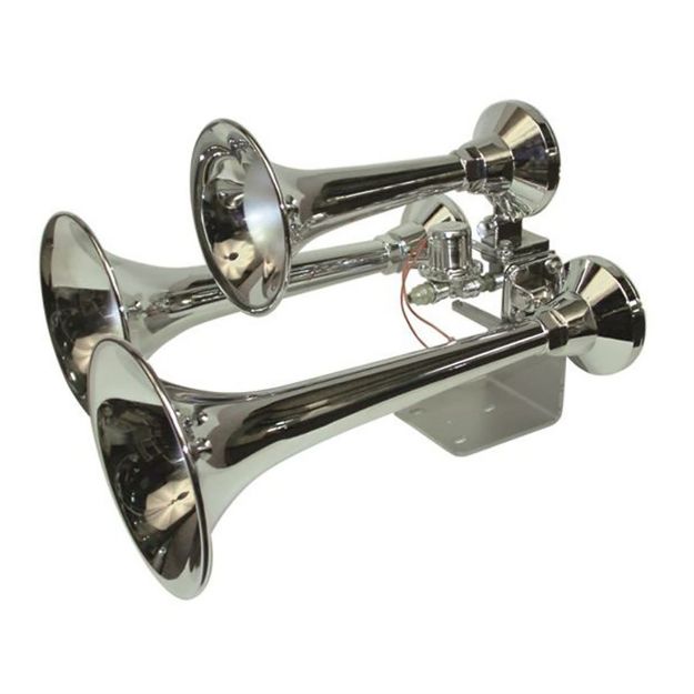 Picture of Excalibur Detachable 3-Bell Train Horn (chromed brass)