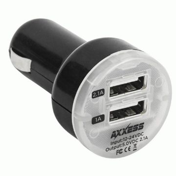 Picture of Axxess 2.1 Amps Dual USB Compact Device Charger