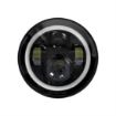 Picture of Metra Round Motorcycle Headlights with Black Face and Full Halo