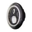 Picture of Metra Round Motorcycle Headlights with Black Face and Full Halo