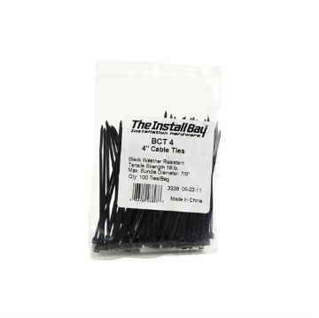 Picture of Install Bay 4" 18 lb Cable Ties (black, 100 pk)