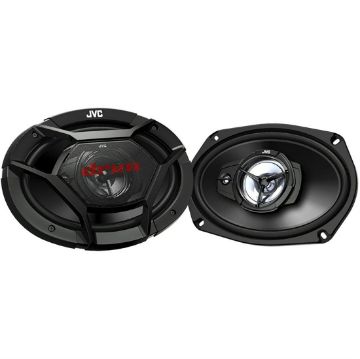 Picture of JVC 6"x9” DR Series 3-Way Coaxial 4-Ohm 500W Carbon Mica Cone Speakers (pair)