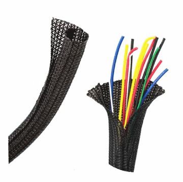 Picture of Install Bay 1/4" Self-Wrapping Split Braid Sleeving-Blk 100'
