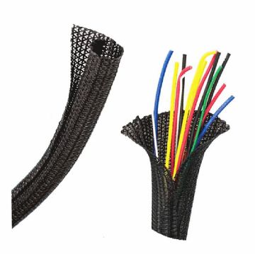 Picture of Install Bay 3/4" Self-Wrapping Split Braid Sleeving Black, 5