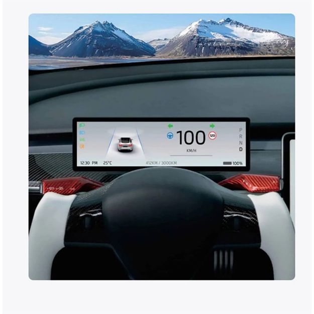 Picture of Rydeen Tesla Front Steering Column 8.8" Display, Carplay