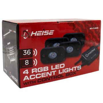 Picture of Heise RGB Accent Lights, 4pk Kit (black housing)