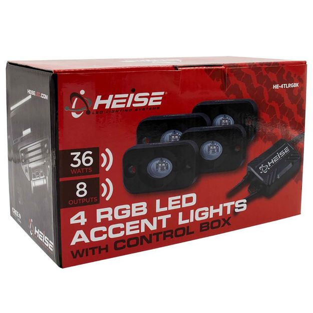 Picture of Heise RGB Accent Lights, 4pk Kit (black housing)