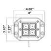 Picture of Heise 3" Flush Mount 4 LED Cube Flood Light, Blackout Series