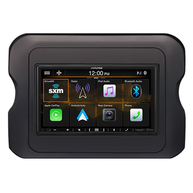 Picture of Alpine 7" Shallow Chassis Multimedia Receiver w/Powerstack Jeep Wrangler(2018-Up) Gladiator(2020-Up)