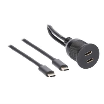 Picture of Install Bay Dual USB-C Charge and Data Flush Mount Retail Pa