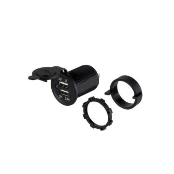 Picture of Install Bay Dual USB Flush-Mount with Cover