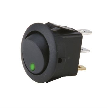 Picture of Install Bay Round Rocker Switch with Green LED (5 pk)