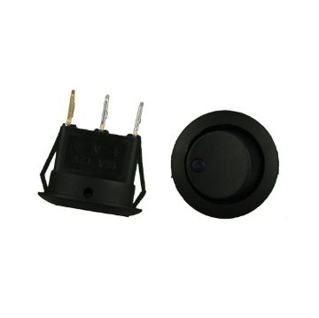 Picture of Install Bay Round Rocker Switch with Purple LED (5 pk)
