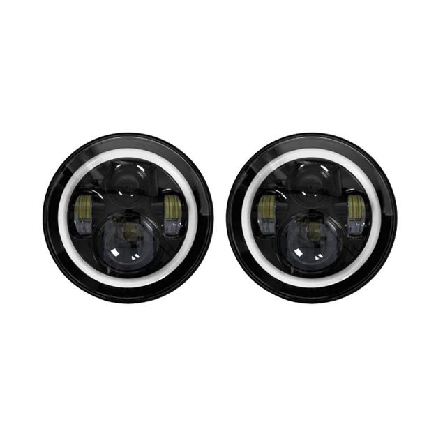 Picture of Metra LED Headlights - 7 Inch Black with Full Halo