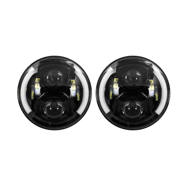 Picture of Metra 7" LED Light with Black Face and Partial Halo, 7 Inch,