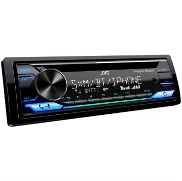 Picture of JVC Single DIN 2-Line Alexa/SiriusXM Compatible Bluetooth Variable Color CD Receiver