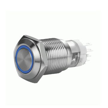 Picture of Install Bay 19 MM Stainless Momentary Switch w/Harness 5A IP