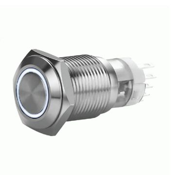 Picture of Install Bay 19 MM Stainless Momentary Switch w/Harness 5A IP