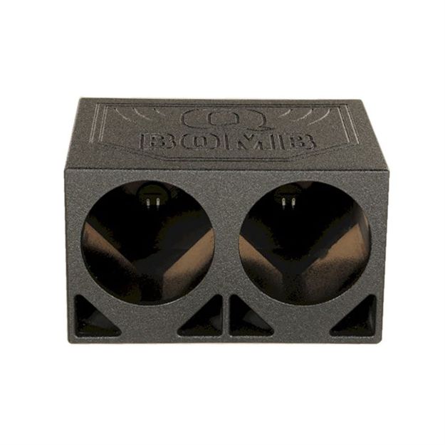 Picture of QBOMB 2hole 10" Triangle Ported Finished w/Bed Liner