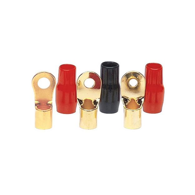 Picture of Raptor Mid Series 1/0 ga 3/8" Ring Terminals (gold, 20 pk)
