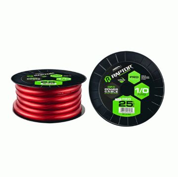 Picture of Raptor Pro-Series 1/0 AWG OFC Power Wire 25' Spool (red)