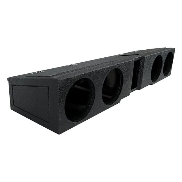 Picture of SPL Boxes Quad 8" Vented Enclosure GM/Chevy Crew Cab 2007-Up, Front Fire, Bedliner Finish