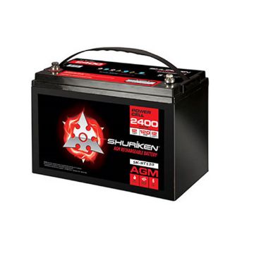Picture of Shuriken 2,400W 120 Amp Hrs Lg Reserve Cap AGM 12V Battery