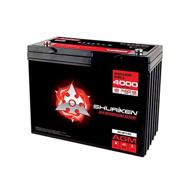 Picture of Shuriken 4,000W 140 Amp Hrs Lg Reserve Cap AGM 12V Battery