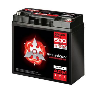 Picture of Shuriken 500 Watt 18 Amp Hours Compact Size AGM 12V Battery