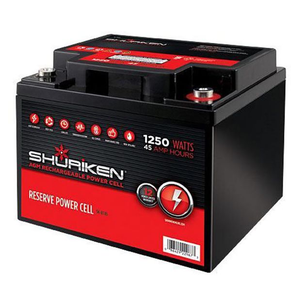 Picture of Shuriken 1,250W 45 Amp Hours Compact Size AGM 12V Battery