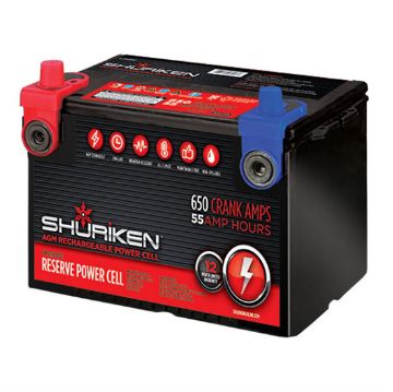 Picture of Shuriken 650W 55 Amp Hours 12 Volt Dual Post Battery
