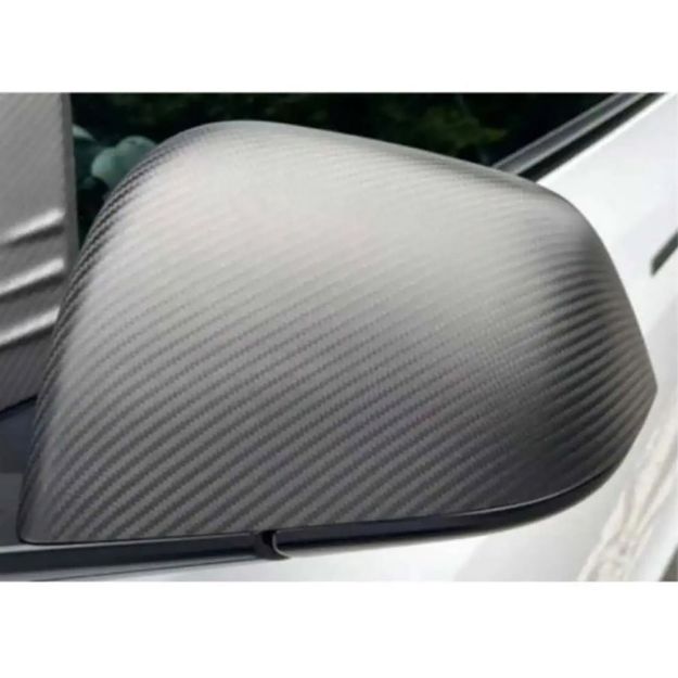 Picture of Rydeen Tesla Carbon Fiber Sideview Mirror Protector Caps 2016-2023+ Model 3 (matte black)