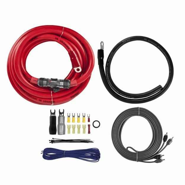 Picture of T-Spec v8 1/0 AWG Amp Kit - 3800 W with RCA Cable