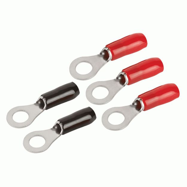 Picture of T-Spec v8 8 ga 5/16" Crimp Ring Terminal (red/black, 20 pk)