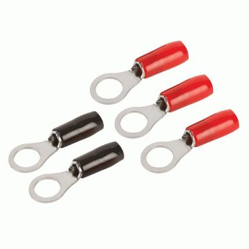 Picture of T-Spec v8 8 ga 3/8" Crimp Ring Terminal (red/black, 20 pk)
