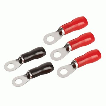 Picture of T-Spec v8 4 ga 5/16" Crimp Ring Terminal (red/black, 5 pk)