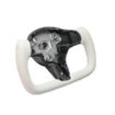Picture of Rydeen Tesla Yoke Steering Wheel Nappa Leather 2016-2023 Model 3, 2019-2023+ Model Y (white)