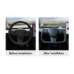 Picture of Rydeen Tesla Yoke Steering Wheel Nappa Leather 2016-2023 Model 3, 2019-2023+ Model Y (white)